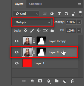 Instructions to separate sideburns, change the background (composite scenes) in Photoshop