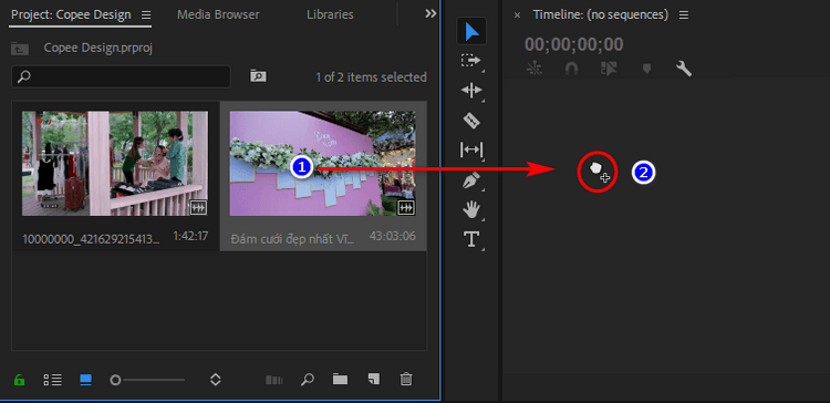 import video in timeline premiere