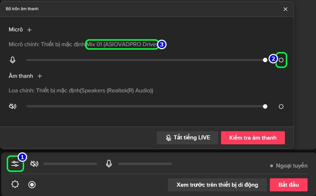 livestream TikTok blue screen (setup audio)