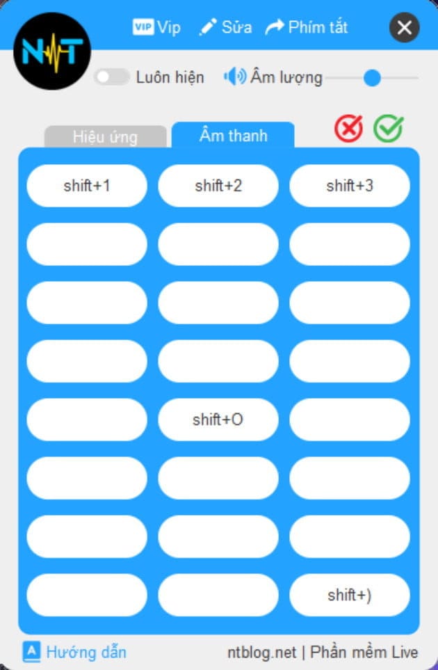 [Win] Phần mềm hiệu ứng âm thanh livestream có phím tắt