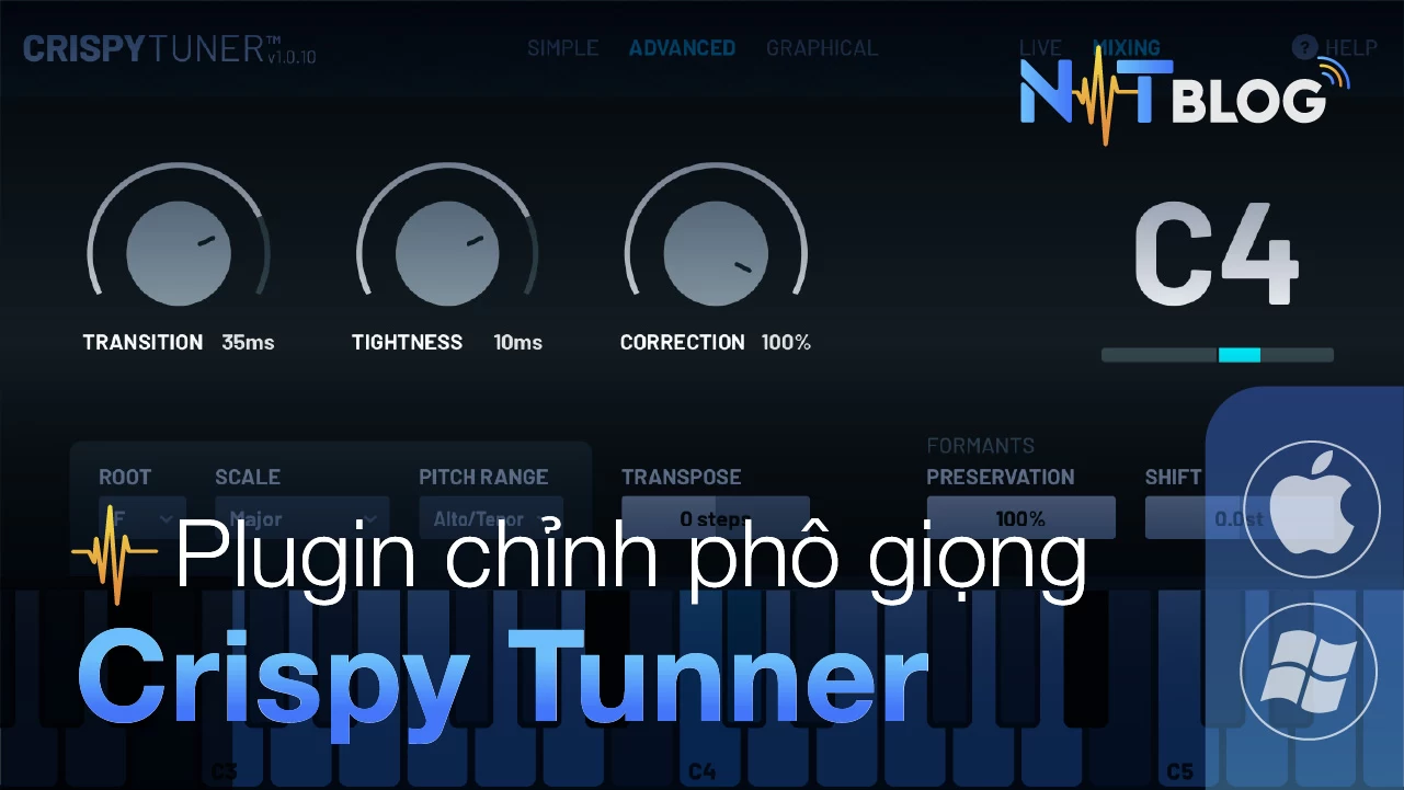 CrispyTuner | Plugin chỉnh phô tự động có dò và send tone