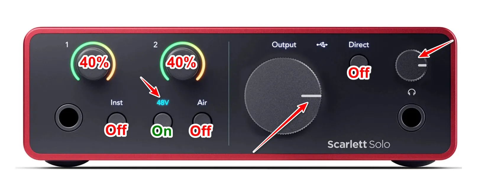 Soundcard Focusrite | Standard setup to install live singing and recording software