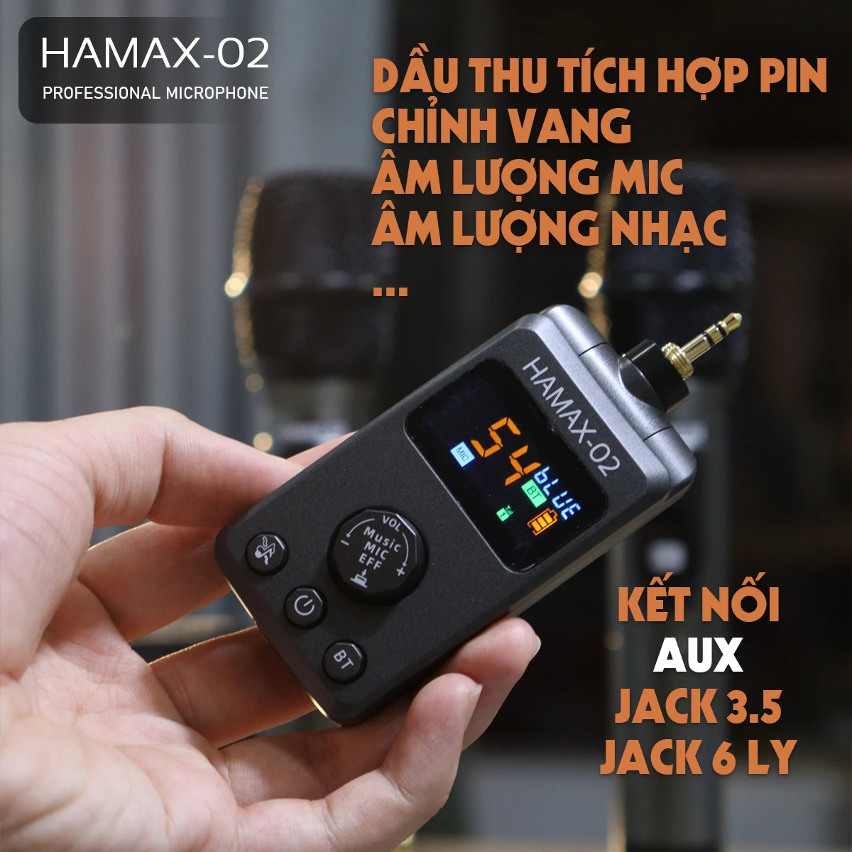 Hamax 01 – Micro Karaoke đa năng không dây tích hợp vang