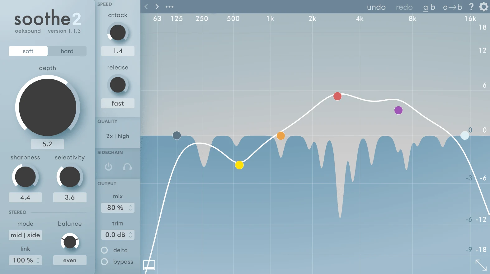 Oeksound Soothe2 | Reduced plugin frequencies cause discomfort and soften Vocal