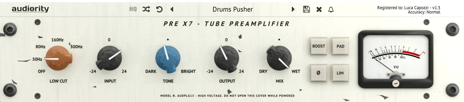 Audiority Pre X7 | Plugin giả lập Preamp đèn điện tử