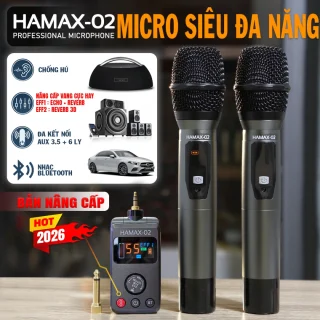 Hamax 02 – Micro Karaoke Bluetooth đa năng không dây tích hợp hiệu ứng vang vọng
