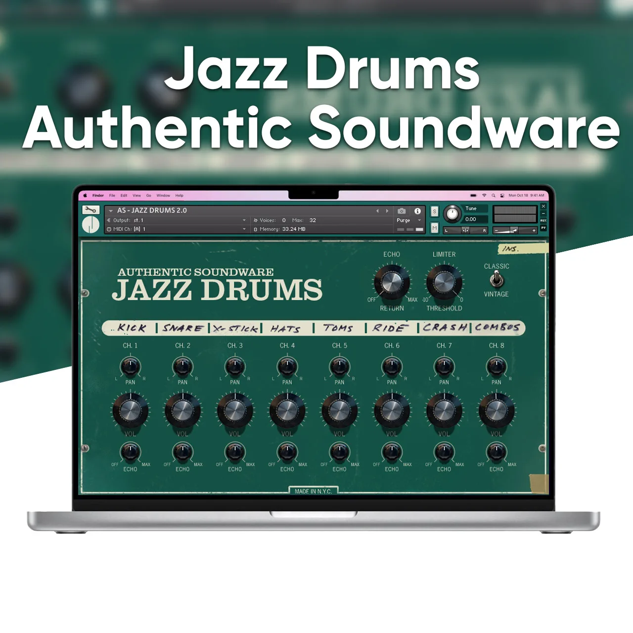 Jazz Drums [Authentic Soundware] | Thư viện Kontakt